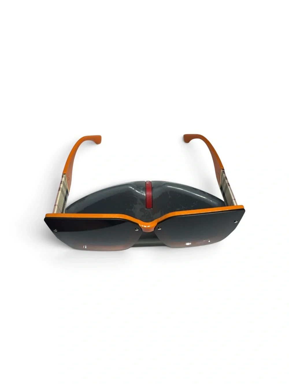 Vintage Burberry 2602 Orange Nova Check Sunglasses | Made in Italy | 55-18-136